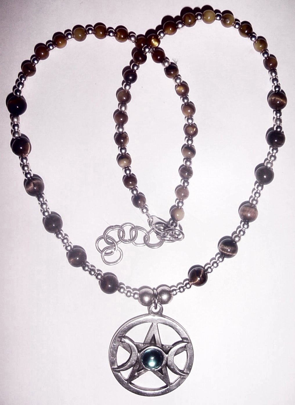 Wicca Celtic Pagan Necklace Gemstone Tiger Eye - Necklaces | RebelsMarket
